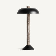 Load image into Gallery viewer, Grey Travertine Table Lamp