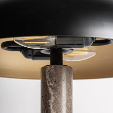 Load image into Gallery viewer, Grey Travertine Table Lamp