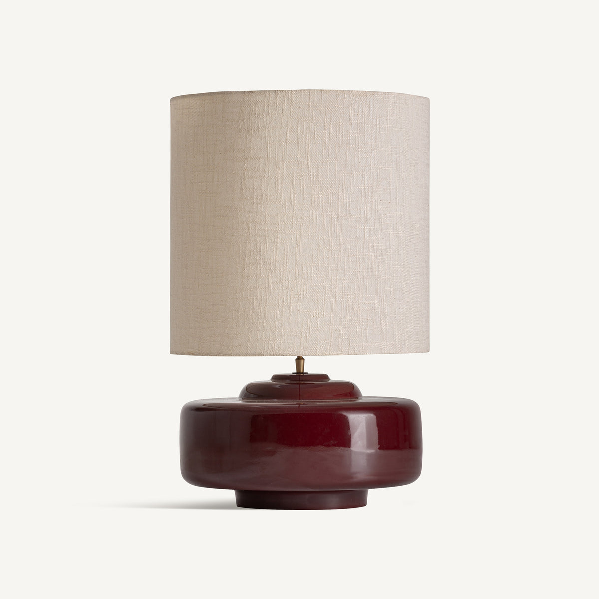 Burgundy Iron & Cotton Table Lamp 38x38x61 cm