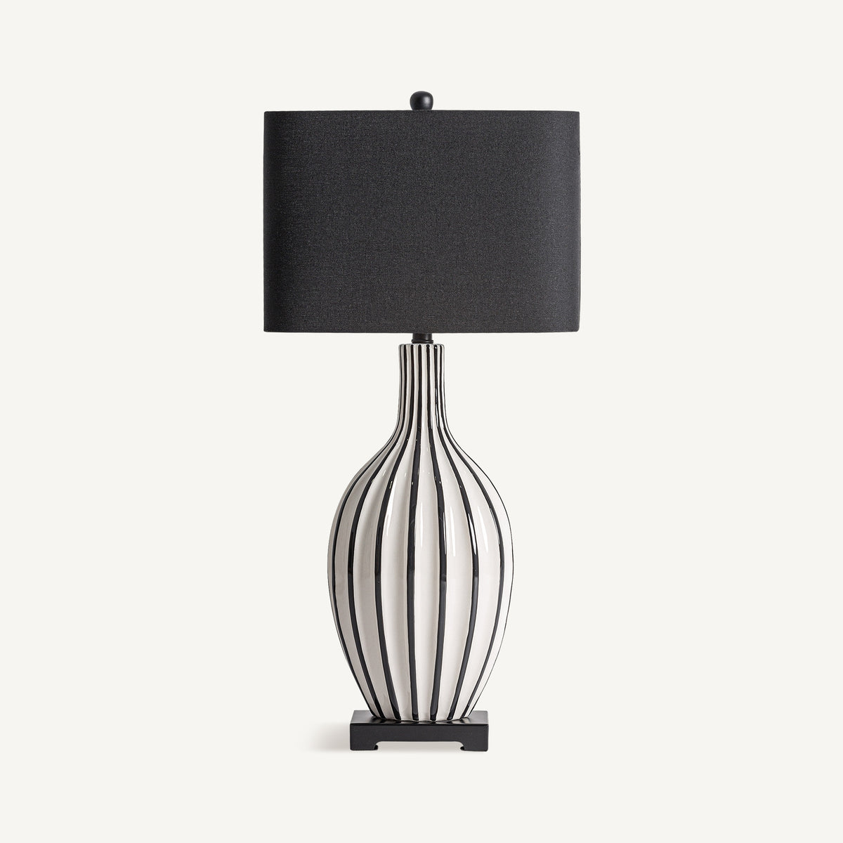 Zalsa White & Black Table Lamp 38x23x82 cm