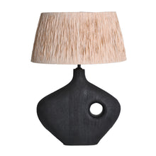 Load image into Gallery viewer, Table lamp raffia/mango wood
