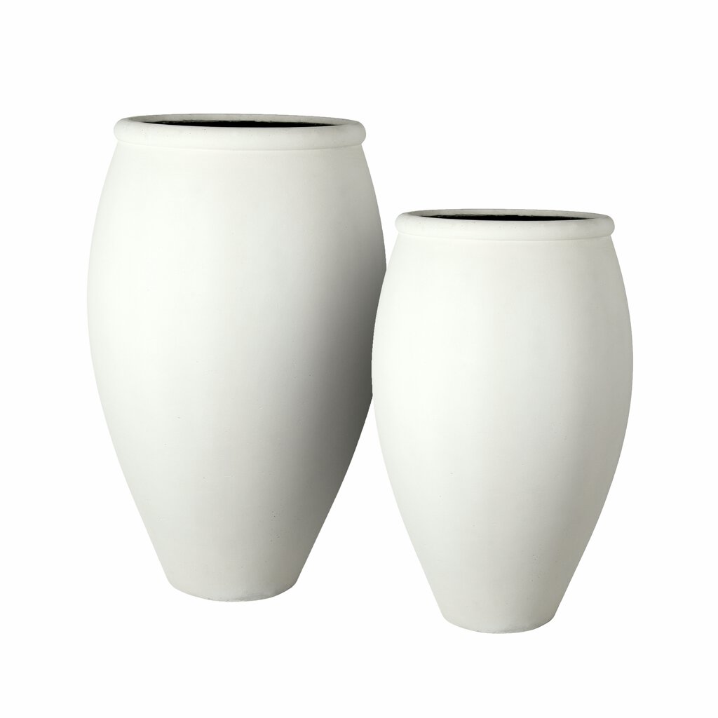 NOAM Outdoor Pot Lava Concrete White D73 H116
