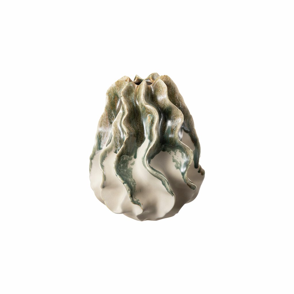 Capo - Vase Grønn, Beige 21.5x21.5x26cm