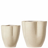 GERALDINE Potte/Vase s/2 D23/32 H25/30 cm beige