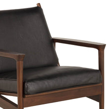 Load image into Gallery viewer, Black leather armchair