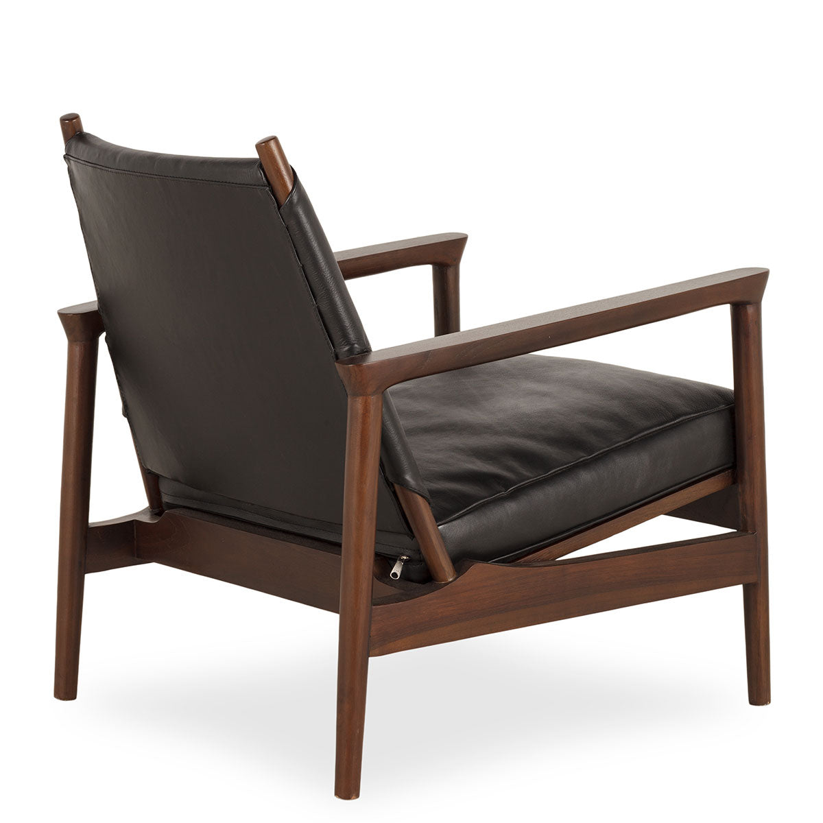 Black leather armchair