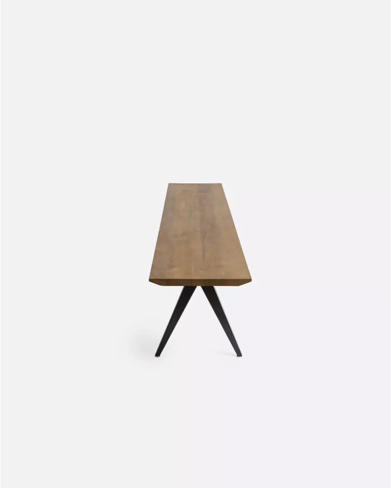 Teak wood and iron 250 x 40 x 45 cm
