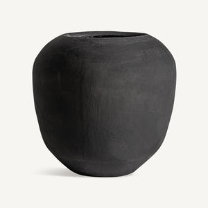 BLACK CONCRETE VASE