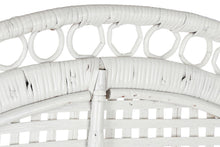 Cargar imagen en el visor de la galería, POLYESTER RATTAN ARMCHAIR 96X66X140 WHITE