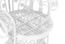 Cargar imagen en el visor de la galería, POLYESTER RATTAN ARMCHAIR 96X66X140 WHITE