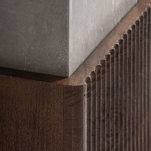 Charger l'image dans la galerie, Mango wood/grey marble side table