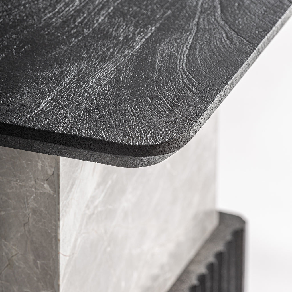 Mango/Marble Side Table