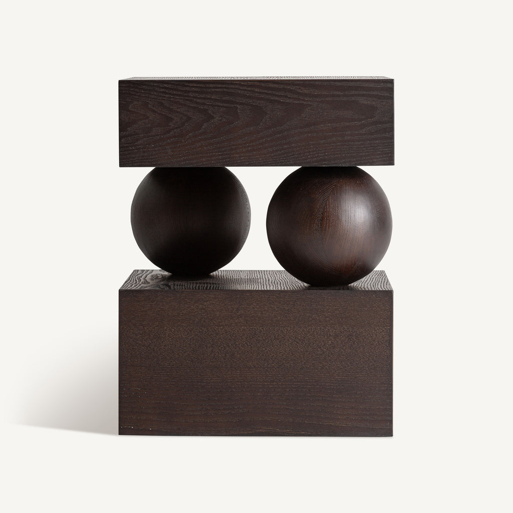 Dark wood side table