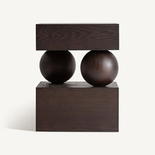 Charger l'image dans la galerie, Dark wood side table
