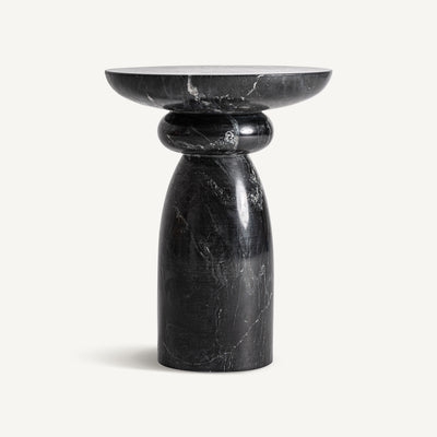 Black Marble Side Table