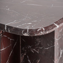 Charger l'image dans la galerie, Rosso Levanto Marble Side Table