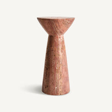Carica l'immagine nel visualizzatore di Gallery, Red Travertine Side Table