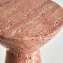 Carica l'immagine nel visualizzatore di Gallery, Red Travertine Side Table