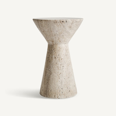 Travertine Side Table