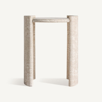 Travertine Side Table
