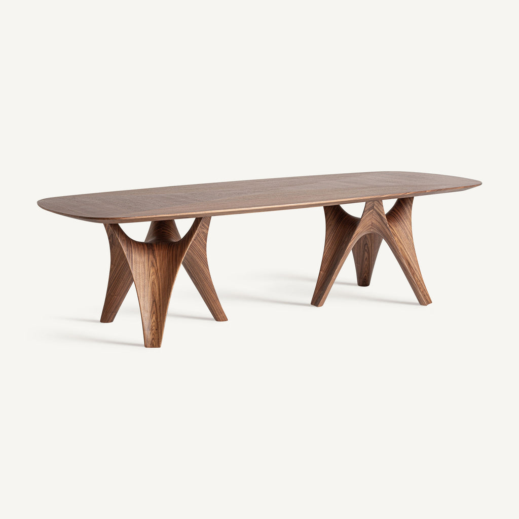 Walnut Sculptural Dining Table