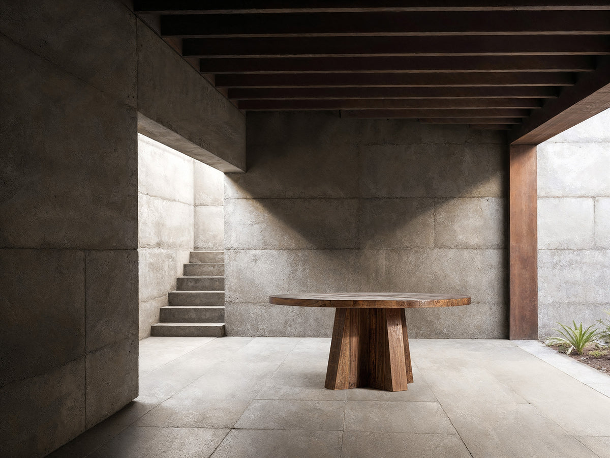 Brutalist Round Dining Table