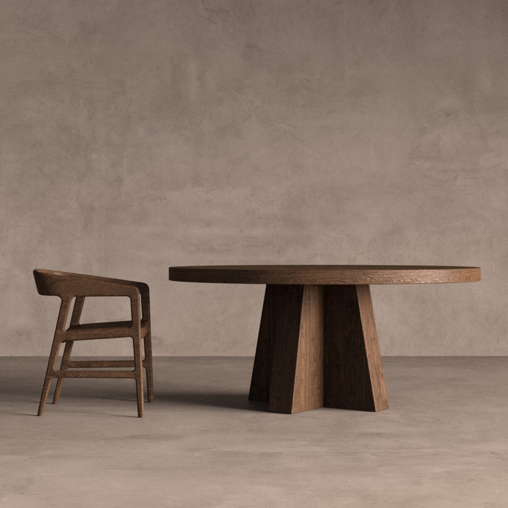 Brutalist Round Dining Table