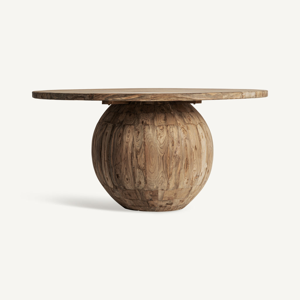 RECLAIMED TEAK WOOD ROUND TABLE