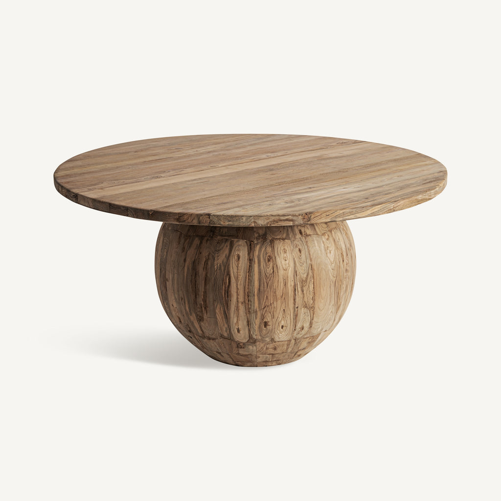 RECLAIMED TEAK WOOD ROUND TABLE