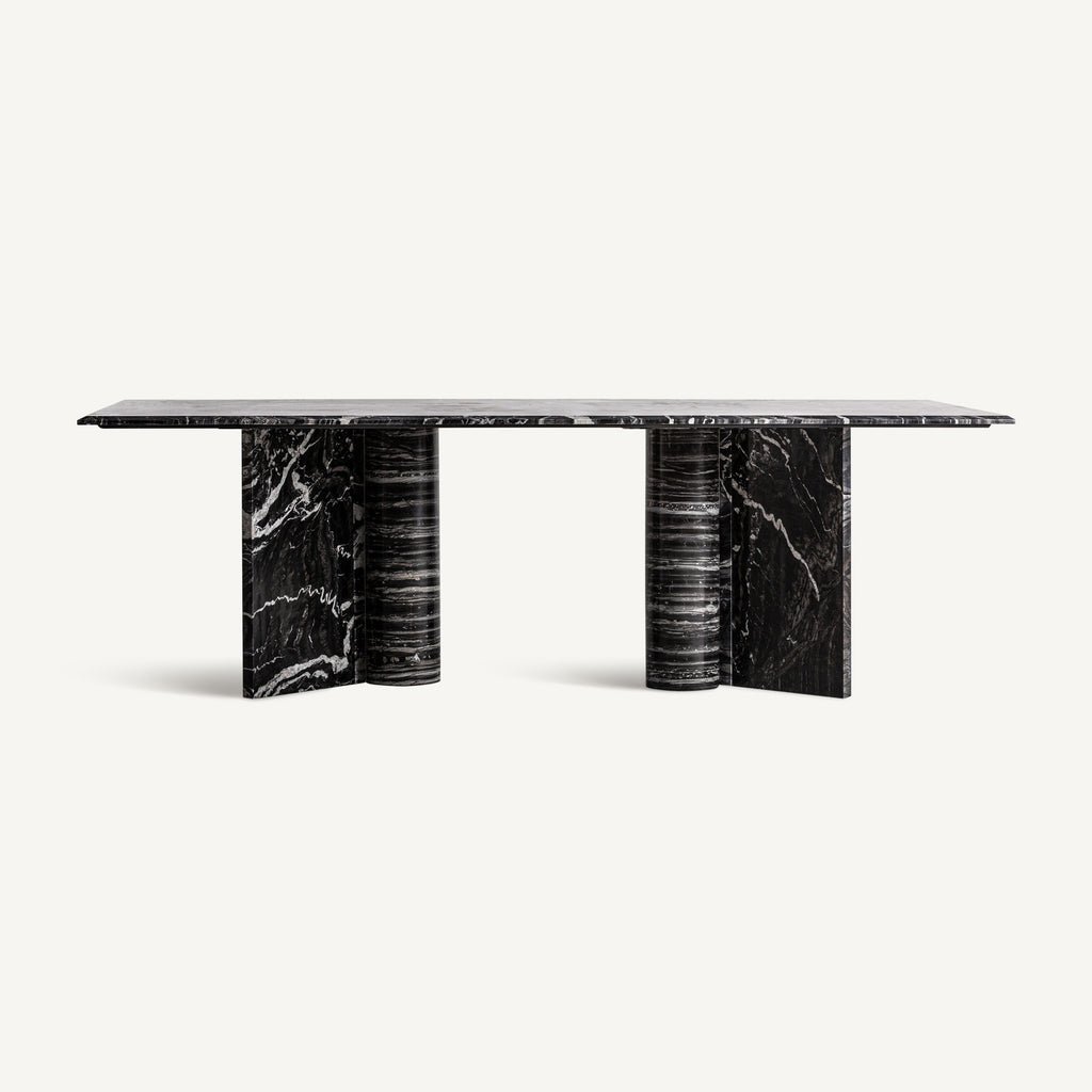BLACK MARBLE DINING TABLE