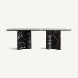 BLACK MARBLE DINING TABLE