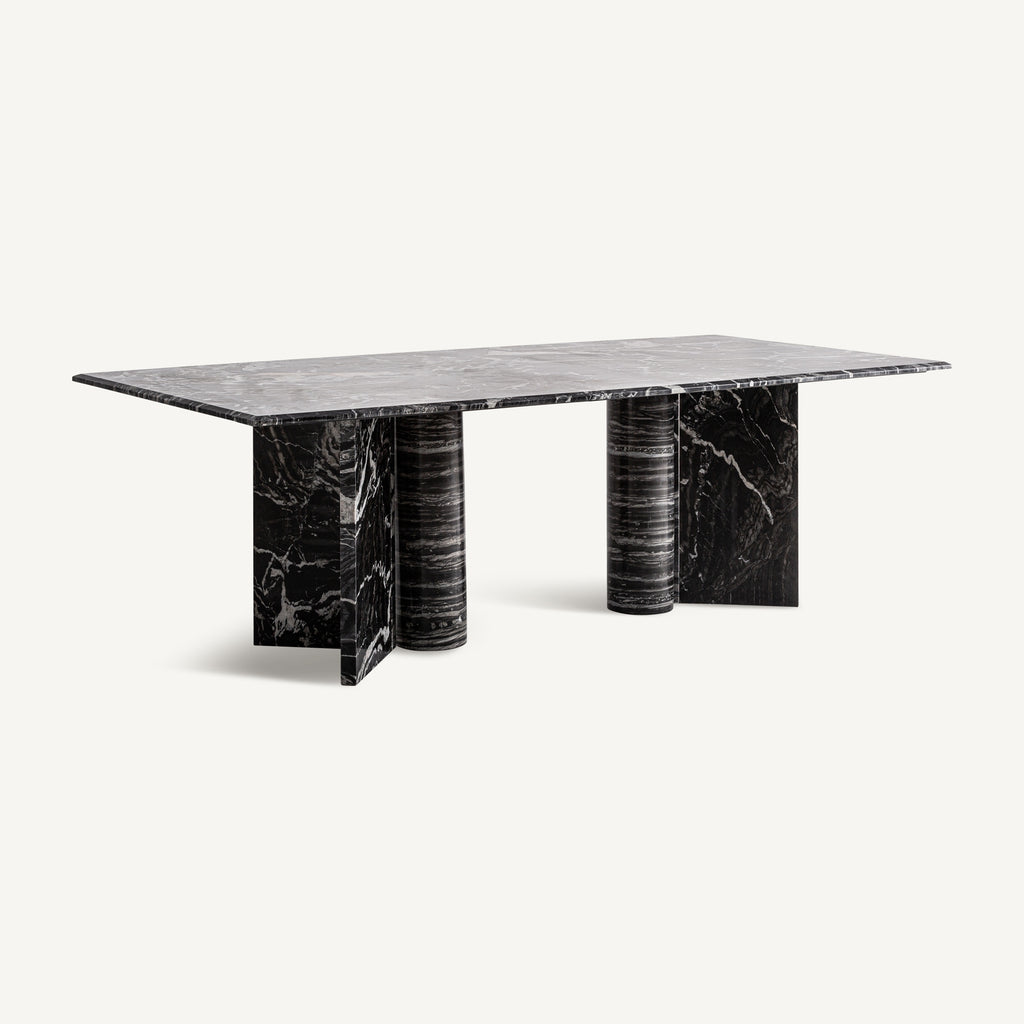 BLACK MARBLE DINING TABLE