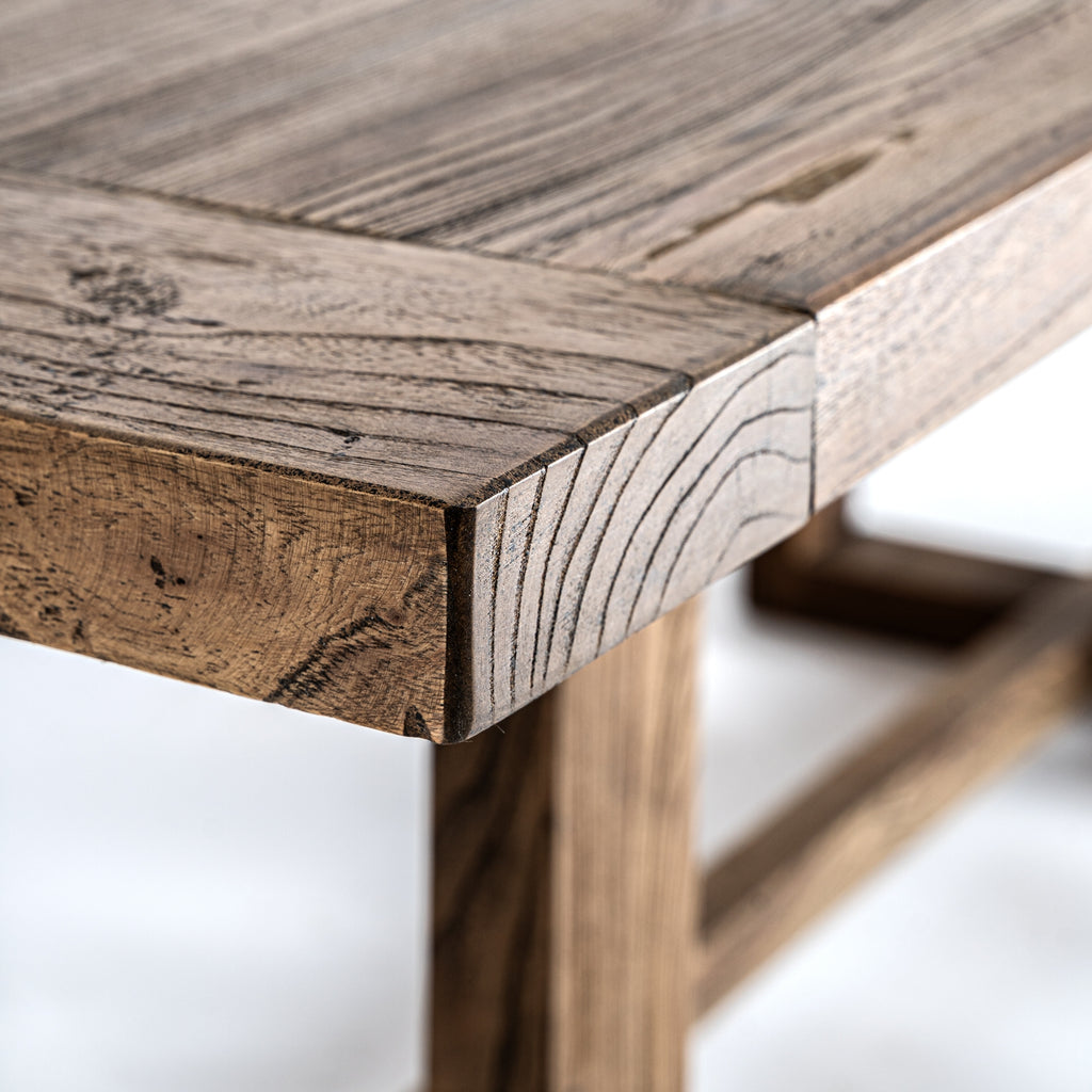 Elm wood dining table 2.2m