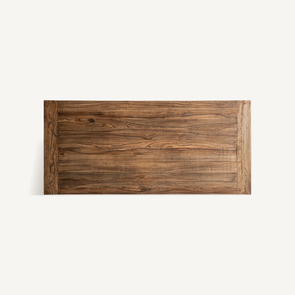 Elm wood dining table 2.2m