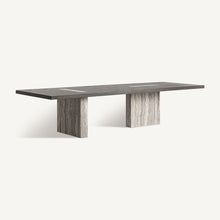 Carica l'immagine nel visualizzatore di Gallery, Travertine Grey/Ash Wood Dining Table