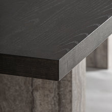 Carica l'immagine nel visualizzatore di Gallery, Travertine Grey/Ash Wood Dining Table