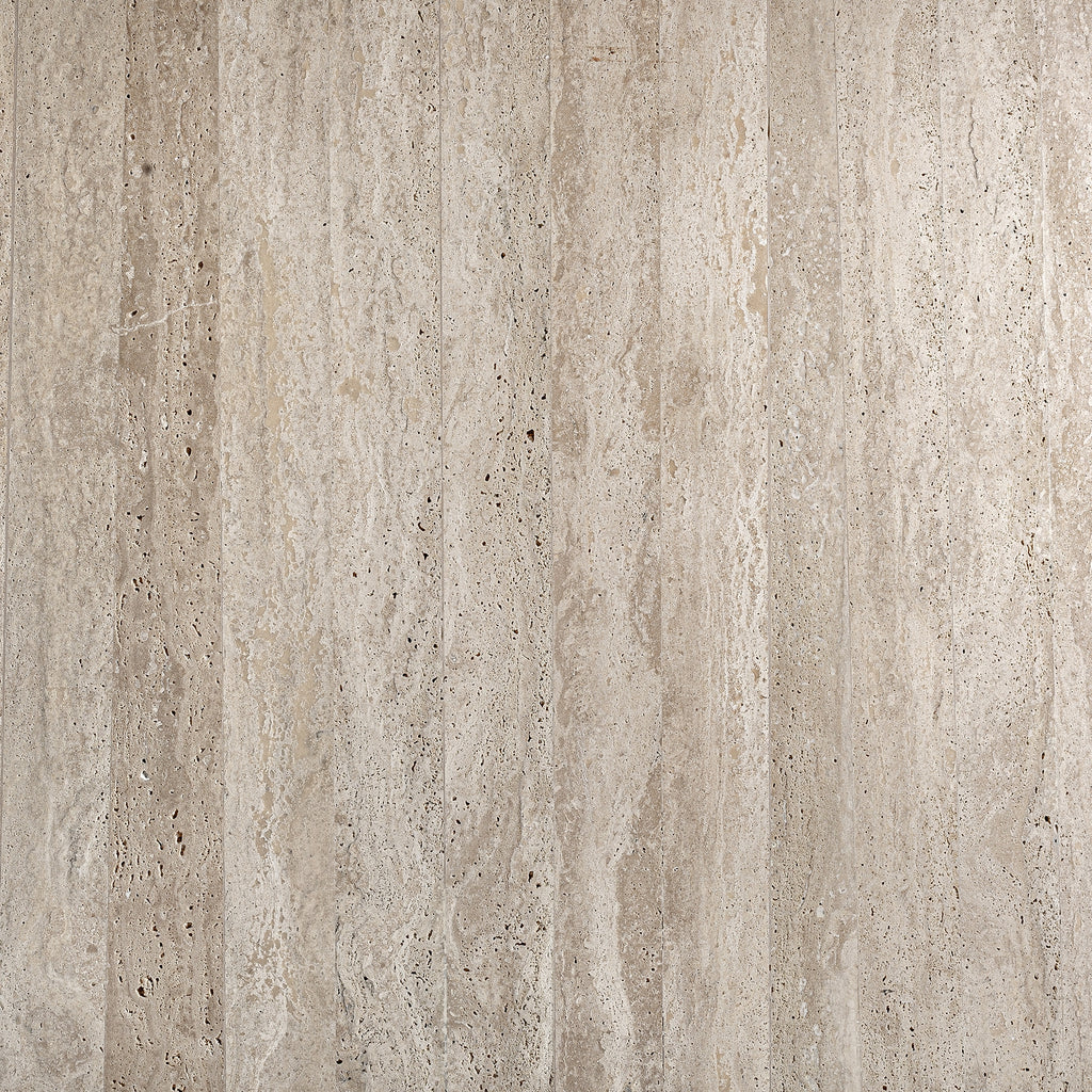 Travertine oval dining table