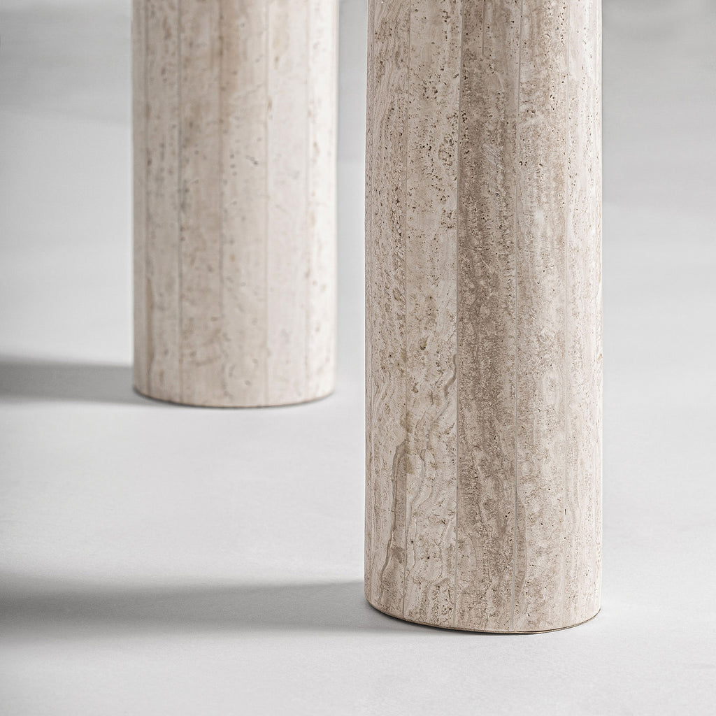 Travertine dining table