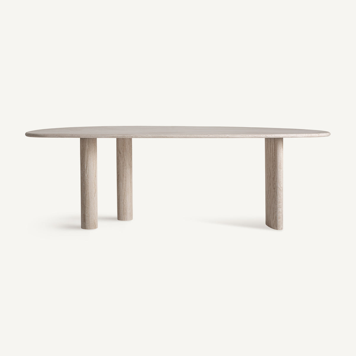 Travertine dining table