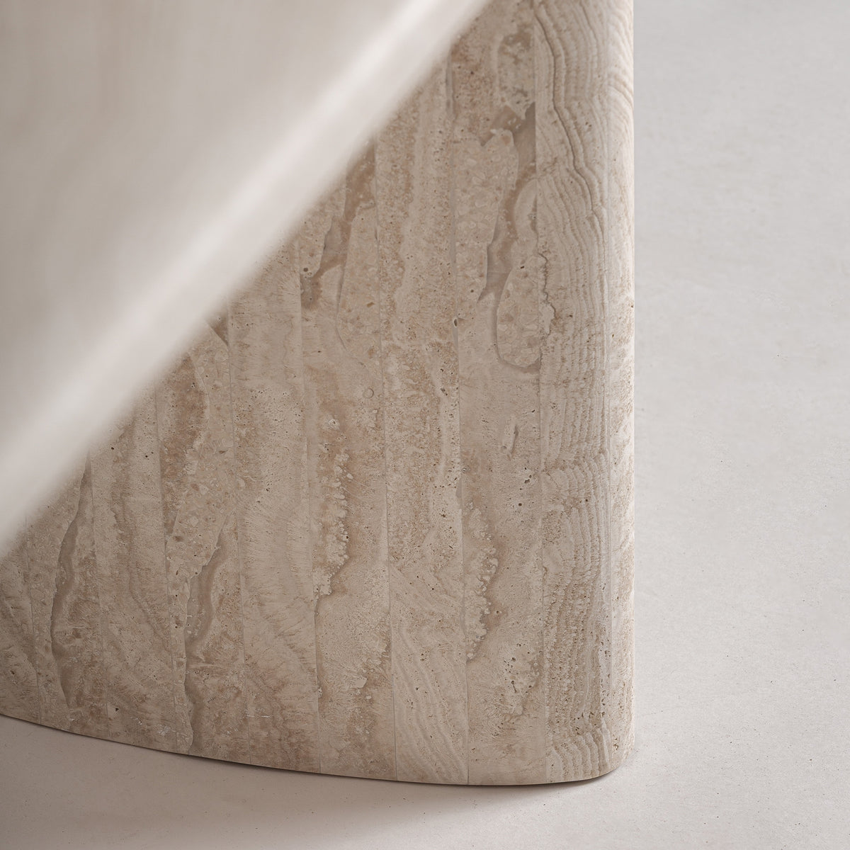 Travertine dining table