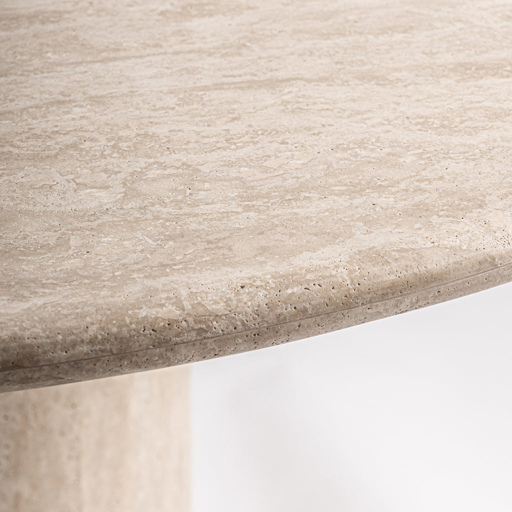 Travertine Marble Round Dining Table