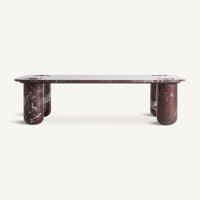 Rosso Levanto Marble Coffee Table