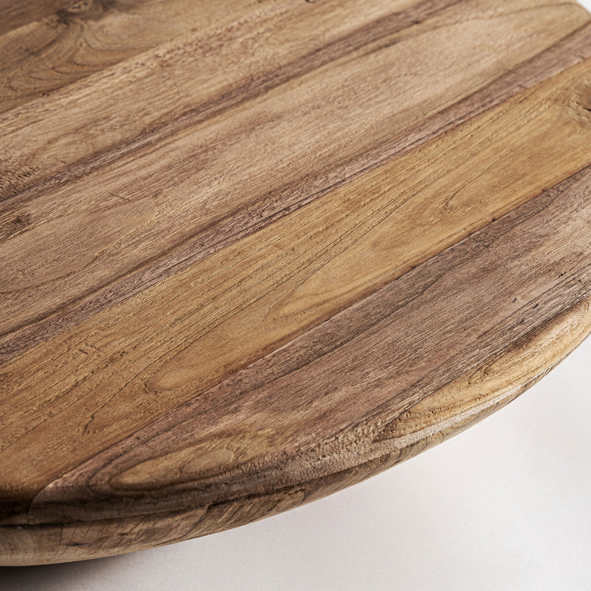Teak recycled round coffee table