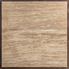 Cargar imagen en el visor de la galería, Square travertine/reclaimed wood coffee table