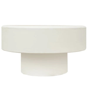 Round fiber coffee table