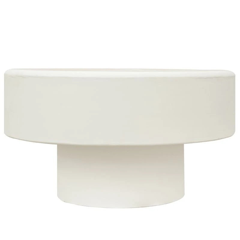 Round fiber coffee table