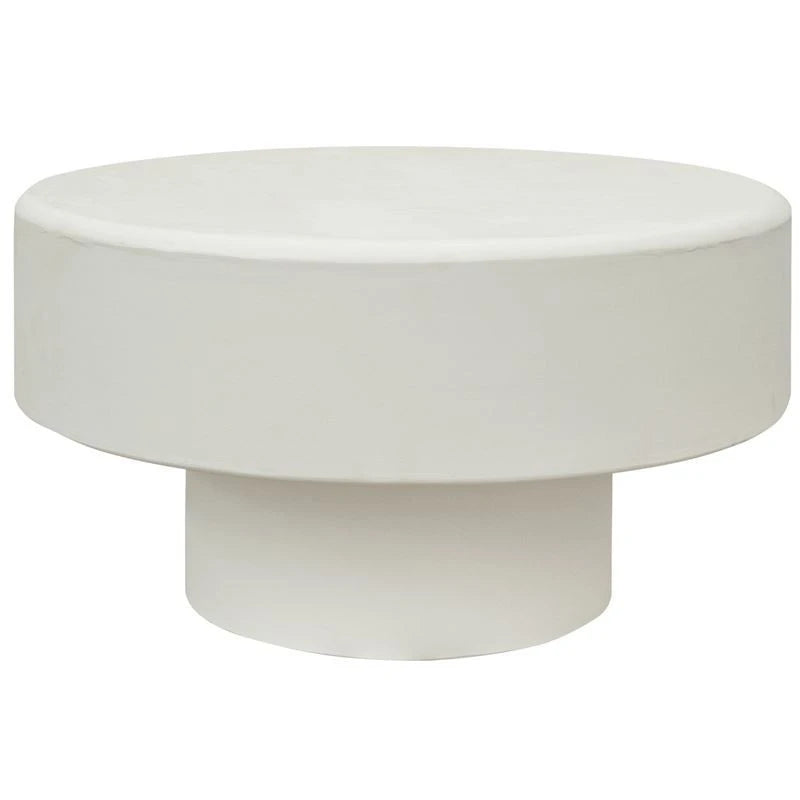 Round fiber coffee table