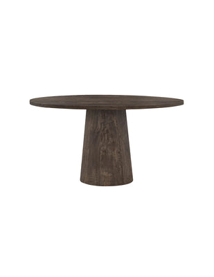 Round oak dining table