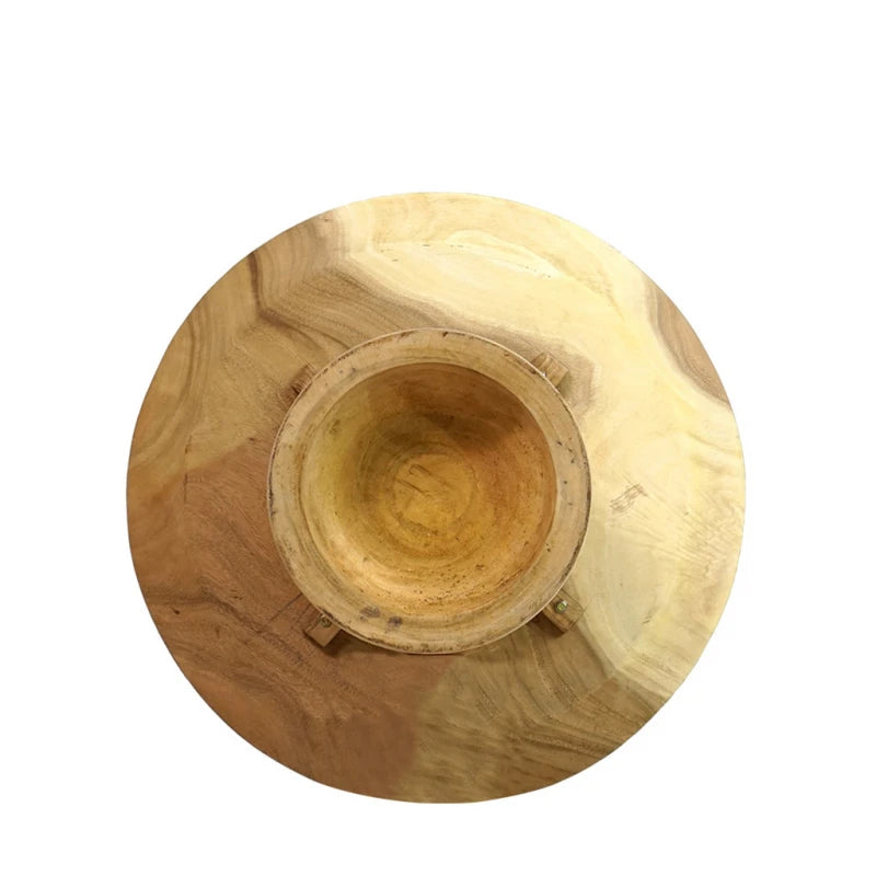 Suar Untreated Round Dining Table