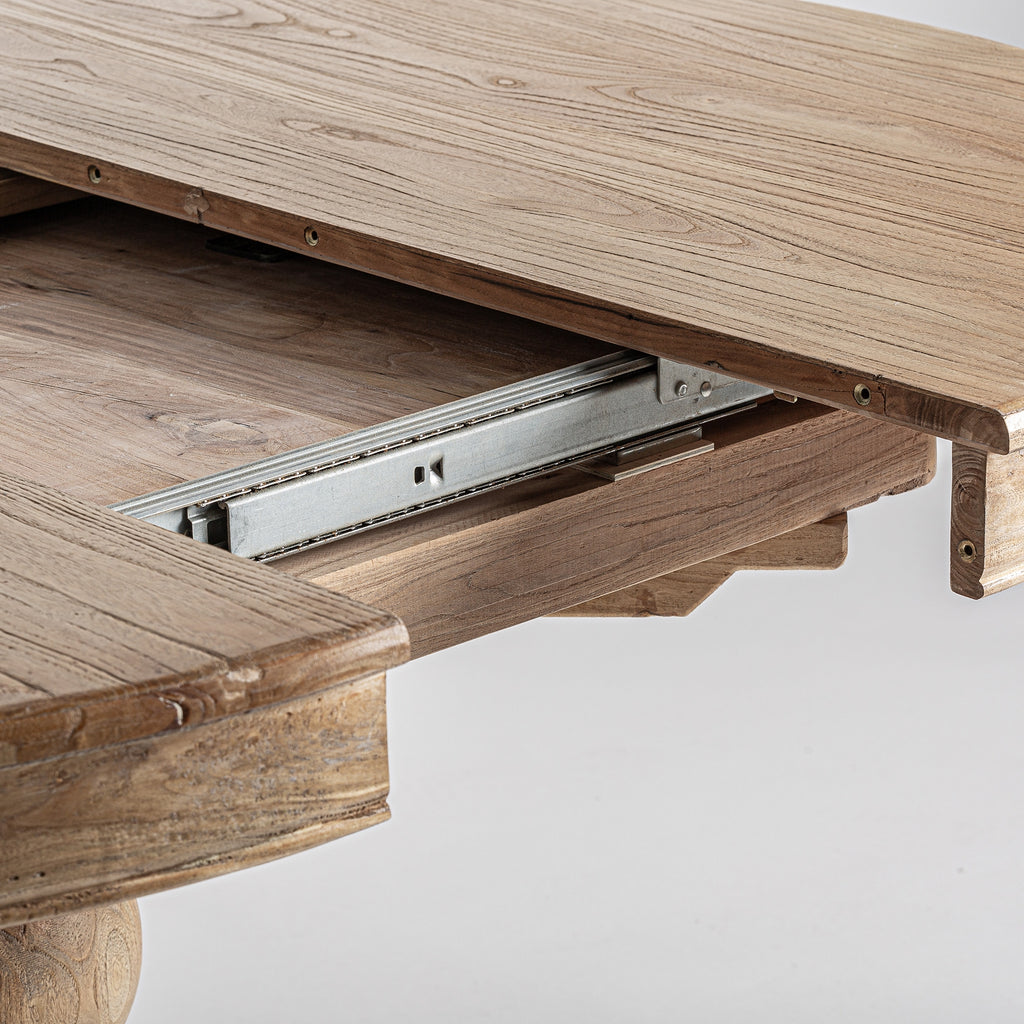 EXTENDING ELM WOOD TABLE